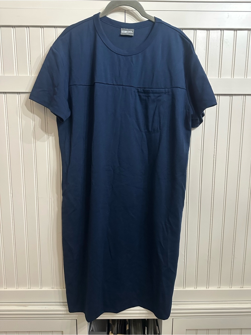 32 Cool Relaxed Navy Midi Dress Size L